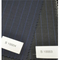 Anti-Estático Anti-Encolher respirável lã listra de cor preta e tecido de mistura de poliéster para mens terno